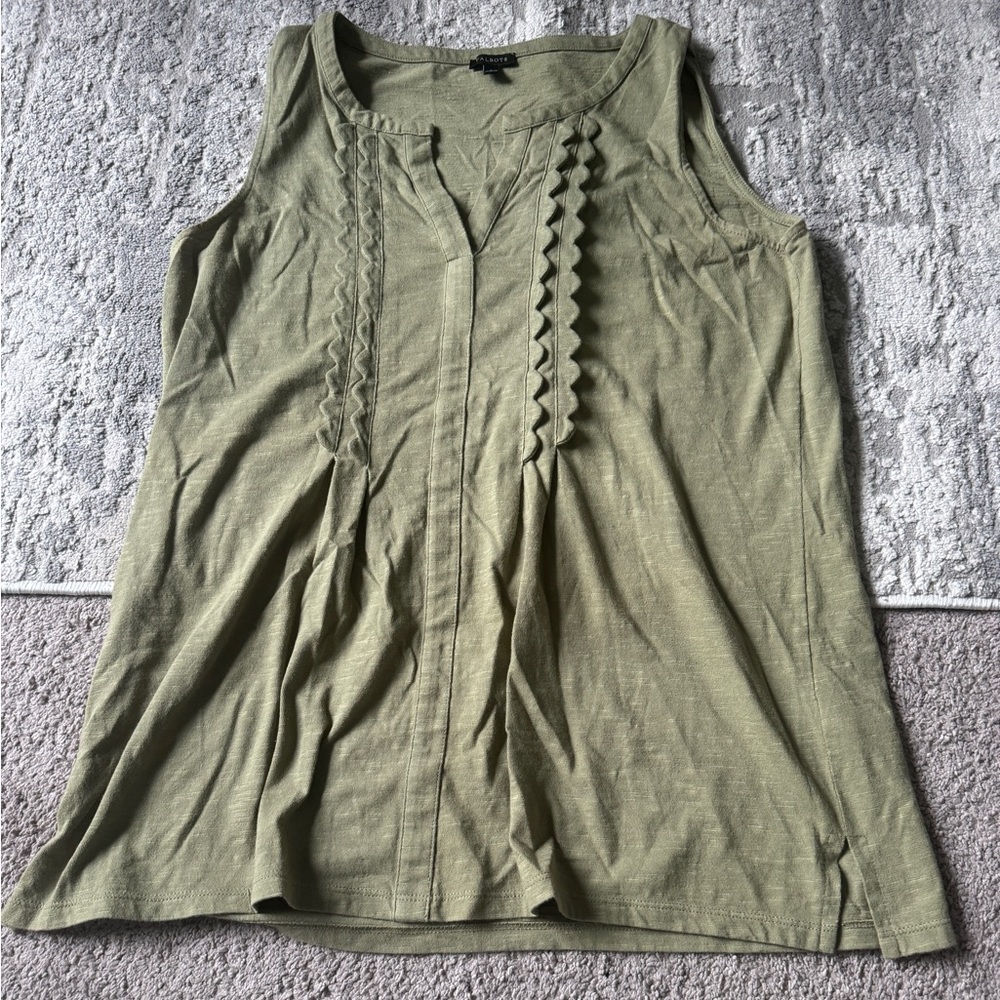 Talbots Olive Green Tank Top Size L